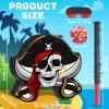 Harrycle Pirate Piata Bundle Pirate Party Game Set Include Captain Piata Bat Stick Blindfold Mask for Birthday Party Nautical Adventure Game Decor Supplies Decor, 13.4 x 14.3 x 3.2'' view 2