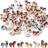 Haooryx Horse Pencil Eraser Bulk - 60Pcs Horse-Shaped Mini Animal Rubber Erasers Smudge Free 3D Desk Pet Offcie Stuff School Supplies Birthday Party Favor Gift Filling Easter Egg Goodie Bag Writing view 1