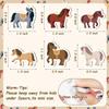 Haooryx Horse Pencil Eraser Bulk - 60Pcs Horse-Shaped Mini Animal Rubber Erasers Smudge Free 3D Desk Pet Offcie Stuff School Supplies Birthday Party Favor Gift Filling Easter Egg Goodie Bag Writing view 2