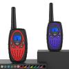 Topsung Walkie Talkies Long Range, M880 FRS Two Way Radio for Adults with Mic LCD Screen/Resistance Wakie-Talkies with Noise Cancelling for Men Women Outdoor Adventures Cruise Ship (Red and Violet) view 1