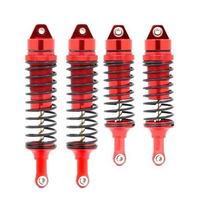 ADORLY 4Pcs Aluminum Rc Shocks For 1/10 ECX Rc Ecx Amp Mt, Ecx Amp,Ecx Torment,ECX Rukus Upgrades Parts Shocks Red
