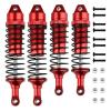 ADORLY 4Pcs Aluminum Rc Shocks For 1/10 ECX Rc Ecx Amp Mt, Ecx Amp,Ecx Torment,ECX Rukus Upgrades Parts Shocks Red view 3