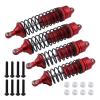 ADORLY 4Pcs Aluminum Rc Shocks For 1/10 ECX Rc Ecx Amp Mt, Ecx Amp,Ecx Torment,ECX Rukus Upgrades Parts Shocks Red view 4