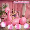 Chitidr 12 Pcs 16'' Beach Ball PVC Inflatable Ball Bulk Blow up Pool Balls for Swimming Pool Summer Hawaiian Tropical Theme Party Favors Decorations Favors Supplies (Pink) view 4