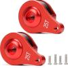 2 Sets Aluminum 25T Servo Saver 1 Hole Adjustable Hi-Torque Servo Horn for 1/10 SCX10 Capra TRX4 TRX6 RC Car Crawler Boat Parts (Red) view 1