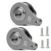 2 Sets Aluminum 25T Servo Saver 1 Hole Adjustable Hi-Torque Servo Horn for 1/10 SCX10 Capra TRX4 TRX6 RC Car Crawler Boat Parts (Titanium) view 1