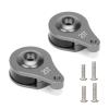 2 Sets Aluminum 25T Servo Saver 1 Hole Adjustable Hi-Torque Servo Horn for 1/10 SCX10 Capra TRX4 TRX6 RC Car Crawler Boat Parts (Titanium) view 2
