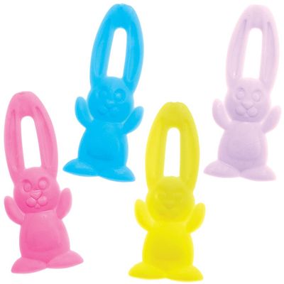 Baker Ross FX548 Stretchy Flying Bunnies - Pack of 12, Easter Party Bag Fillers for Kids