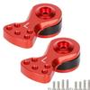 2 Sets Adjustable 25T Servo Saver Servo Arm for TRX-4 Axial SCX10 1/10 RC Cars Helicopter Model Boat, Aluminum L(21.5MM) Servo Arm Upgrades Parts(Red) view 1