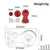 2 Sets Adjustable 25T Servo Saver Servo Arm for TRX-4 Axial SCX10 1/10 RC Cars Helicopter Model Boat, Aluminum L(21.5MM) Servo Arm Upgrades Parts(Red) view 4