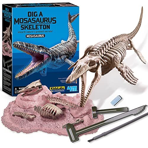 4M Dig a Tyrannosaurus Rex Skeleton - Dinosaur Excavation Kit for Kids Ages 8+, Dig and Build a19cm TRex Model with Tools & Fascinating Facts (Dig a Mosasaurus Skeleton)