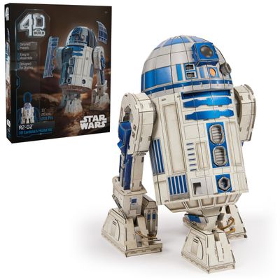 4D Build Star Wars R2-D2 Cardstock 3D Model Kit, Star Wars Gifts, Toys Desk Dcor for Fans & Collectors, 201 Pieces, 3D Puzzles, Gift Ideas for Ages 12 & Up