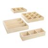 Kaplan Early Learning Loose Parts Stacking Wooden Trays for Toddlers - Montessori Trays for Sorting, Counting, and Storage - Set of 4 view 1