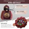 Guilt Free Gaming Genuine Leather RPG Bag | Foil Stamped | Holds 70 Dice | Great for Coins | Timeless Style | Great for DMs and Players view 2