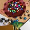 Guilt Free Gaming Genuine Leather RPG Bag | Foil Stamped | Holds 70 Dice | Great for Coins | Timeless Style | Great for DMs and Players view 3