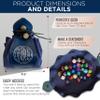 Guilt Free Gaming Genuine Leather RPG Bag | Foil Stamped | Holds 70 Dice | Great for Coins | Timeless Style | Great for DMs and Players view 2
