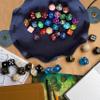 Guilt Free Gaming Genuine Leather RPG Bag | Foil Stamped | Holds 70 Dice | Great for Coins | Timeless Style | Great for DMs and Players view 3