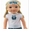 American Fashion World Blue Panda Pajamas for 14-Inch Dolls | 3 Piece | Premium Quality & Trendy Design | Dolls Clothes | Outfit Fashions for Dolls for Popular Brands view 2