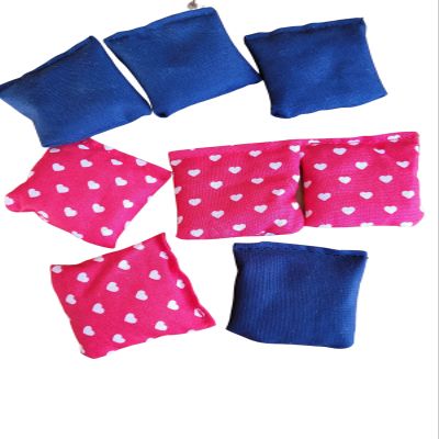 Valentines Day Heart Mini Cornhole Table Top Bean Bag Toss Set of 8