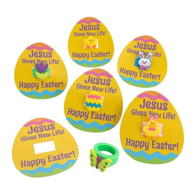 Fun Express Easter Rings with Faith Card Assortment May Vary
