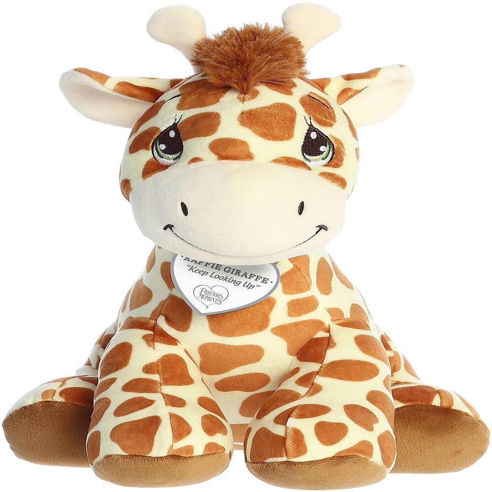 Aurora Adorable Precious Moments Squishy Raffie Giraffe Stuffed Animal - Heartwarming Toy for Comforting Children - for Sentimental Gifts, Birthdays, and Adults - Brown 12 Inches