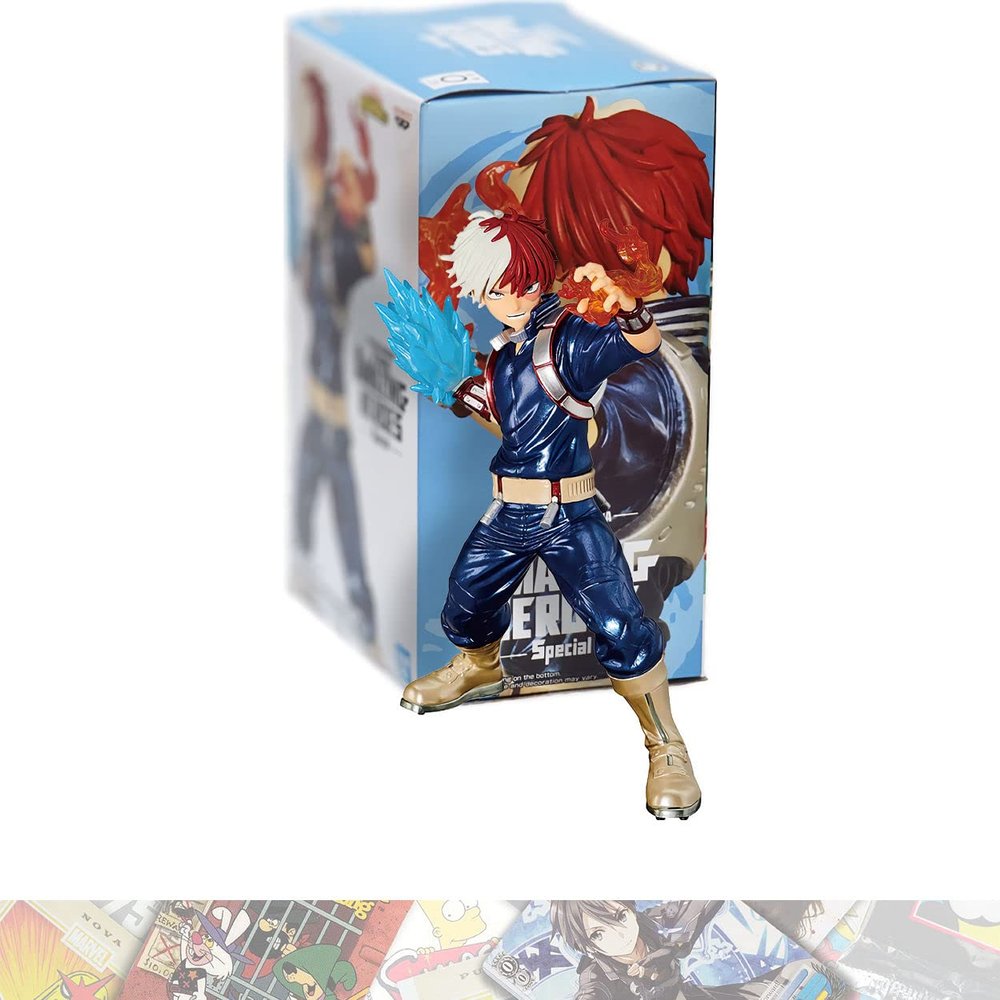 Banpresto Shoto Todoroki [C]: 14cm The Amazing Heroes Statue Figurine Bundled with 1 A.C.G. Compatible Theme Trading Card (18618)