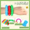 Jerify 300 Pcs Pop Tubes Sensory Toys Party Favors for Kid Fidget Toy Sensory Learning Tubes for Anxiety Goodie Bag Stuffers School Classroom Prizes Gift Adults Stress Relief Birthday Halloween Party view 3