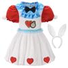 ReliBeauty Easter Costume White Rabbit Costume Kids Bunny Costumes for Girls with Bunny Ears Headband,White 4T-4/110 view 1
