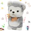 Hopearl Talking Husky Repeats What You Say Dog Nodding Electric Interactive Animated Puppy with Bone Toy Speaking Plush Buddy Gifts for Toddlers, Gray, 6.5'' view 1