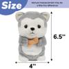 Hopearl Talking Husky Repeats What You Say Dog Nodding Electric Interactive Animated Puppy with Bone Toy Speaking Plush Buddy Gifts for Toddlers, Gray, 6.5'' view 2