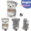 Hopearl Talking Husky Repeats What You Say Dog Nodding Electric Interactive Animated Puppy with Bone Toy Speaking Plush Buddy Gifts for Toddlers, Gray, 6.5'' view 3