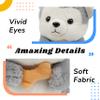 Hopearl Talking Husky Repeats What You Say Dog Nodding Electric Interactive Animated Puppy with Bone Toy Speaking Plush Buddy Gifts for Toddlers, Gray, 6.5'' view 4