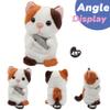Hopearl Talking Kitty Repeats What You Say Cat with Fish Nodding Electric Interactive Animated Toy Speaking Plush Buddy Gifts for Toddlers, 7'' view 3