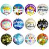 24 Pcs Happy Birthday Foil Balloons 18 inch Round Helium Floating Mylar Balloon Inflatable Balloons for Birthday Party Decorations Supplies,12 Patterns view 1