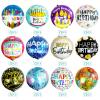 24 Pcs Happy Birthday Foil Balloons 18 inch Round Helium Floating Mylar Balloon Inflatable Balloons for Birthday Party Decorations Supplies,12 Patterns view 3