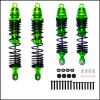 RCAWD RC Shocks for 1/10 Slash 2WD, Hoss, Rustler 4X4 VXL,Slash 4X4, Bandit, Ford, Nitro,Stampede Upgrades Parts, Shock Absorber Damper Front Rear, Full Aluminum #5862 Green view 1