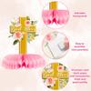 ANGOLIO 12Pcs Floral God Bless Decorations First Communion Honeycomb Centerpiece Double Sided Table Toppers for Baby Girl Baptism Party Decor Christening Celebration Religious Photo Props Decor Girls view 3
