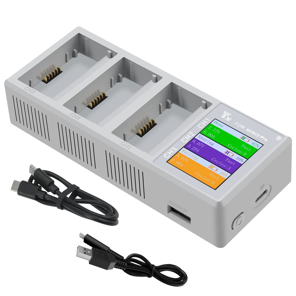 Battery Charging Hub Drone Battery Charger For dji mini 3 Pro,LCD Digital Display Quadcopter Charger, 2 Mode Charging Hub,Charge 3 Batteries