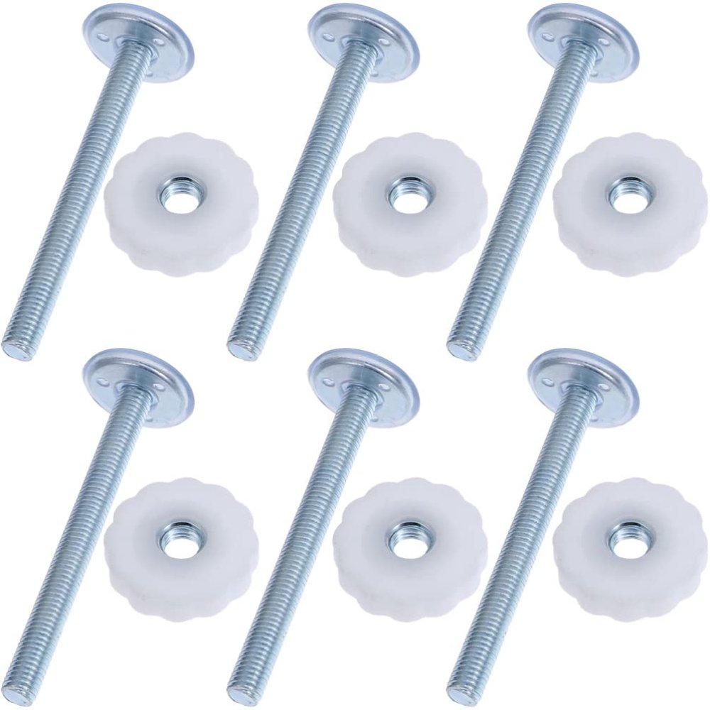Operitacx 6pcs Pressure Mounted Screws No Drill Threaded Rods for Boy Girl and Pets for Stairs Doors and Smooth Ends Protect Walls