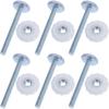 Operitacx 6pcs Pressure Mounted Screws No Drill Threaded Rods for Boy Girl and Pets for Stairs Doors and Smooth Ends Protect Walls view 1