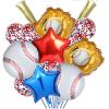 14PCS Baseball Foil Balloons With Latex BalloonsBirthday Party Foil Balloons Set Decorations Glove Round Baseball Theme Mylar Confetti Balloon Supplies Baby Shower Party Decoration view 1