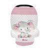 Personalized Baby Name Car Seat Covers for Girls, Customized Cute Elephant Infant Stroller Canopy, Babies Nursing Covers Breastfeeding Scarf Shopping Cart Cover view 1