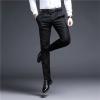 Men's Stylish Slim Fit Pant Classic Straight Leg Casual Suit Pant Lightweight Business Wrinkle Resistant Trouser (Black,32) view 3