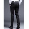 Men's Stylish Slim Fit Pant Classic Straight Leg Casual Suit Pant Lightweight Business Wrinkle Resistant Trouser (Black,32) view 4