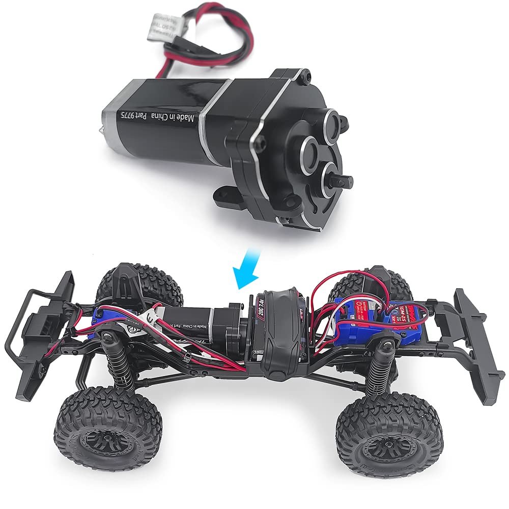 RCHUBAM Metal Transmission Case Gearbox with Gear 16.6:1. for 1/18 TRX4M Bronco Defender RC Crawler Car 9791 (N)