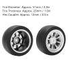 RC Rubber Tire Set RC Sequence Wheel Hub Brass Combiner Set RC Car Upgrade Parts for D12 Remote Control Car view 2