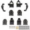 for FMS FCX24 Brass Front & Rear Portal Housing Cover Set + C-Hub Carrier Counterweight for 1/24 RC Crawler Car Upgrades Parts (Black) view 1