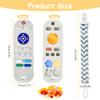 2PCS Silicone Baby Teething Toys, Remote Control Shape Teether Toys with 2PCS Pacifier Clip, Silicone Remote Teether for Baby 3+ Months, BPA Free Baby Teether Toy Frozen/Dishwasher Safe(Black&Beige) view 2