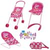 Peppa Pig: 19 Piece Doll Sleep N' Play Set - Pink & White Dots Travel, Feed, Includes Half Folding Stroller, Bouncer, Highchair, Matching Diaper/Handbag, for Kids Ages 3+ view 1
