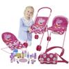 Peppa Pig: 19 Piece Doll Sleep N' Play Set - Pink & White Dots Travel, Feed, Includes Half Folding Stroller, Bouncer, Highchair, Matching Diaper/Handbag, for Kids Ages 3+ view 4